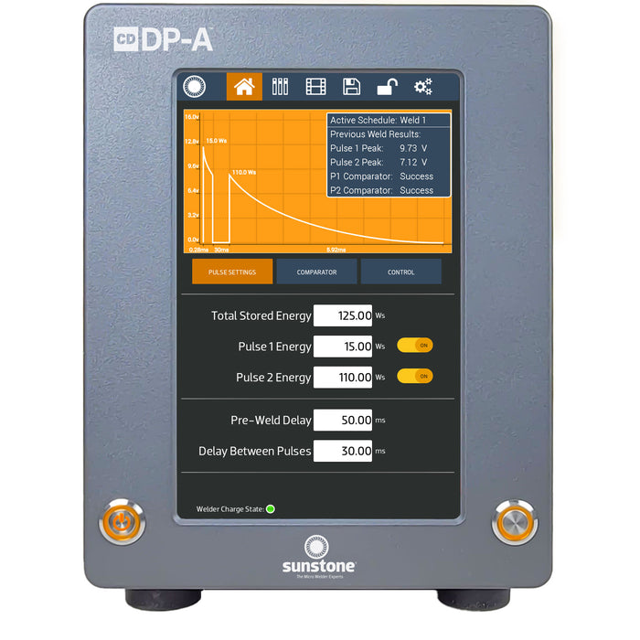 Resistance welder by Sunstone Welders. Built for capacitive discharge welding.